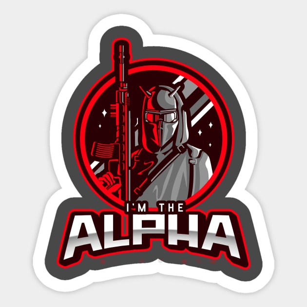 I'm The Alpha (3) Sticker by CavemanMedia
